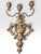 Pair of Louis XVI Style Mid-Century Italian Hand Carved Candle Wall Sconces. Pair of Baroque style antique hand-carved and...