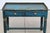 Wood Late 20th Century Spanish Revival Console Table | Hand-Painted Distressed Blue Accent Table | Barley Twist Legs | Two Drawer Sofa Table For Sale - Image 7 of 16