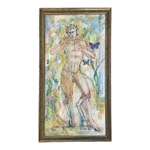 Satyr Playing Pan Flute, Waldo Angelo(1920-1992)