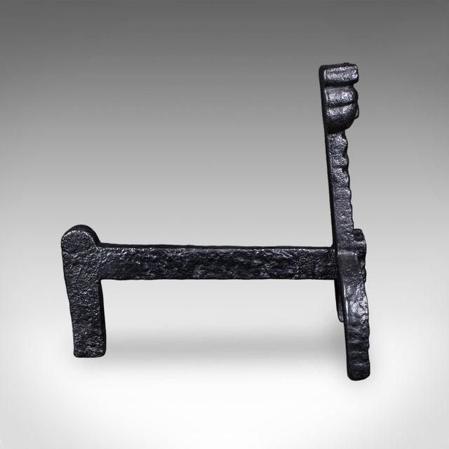 Metal Pair of Antique Fireside Andirons, English, Fire Dog, Hearth, Georgian, c.1805 For Sale - Image 7 of 10