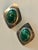 1980s 1980s Navajo Malachite and Sterling Earrings- Set of 2 For Sale - Image 5 of 8