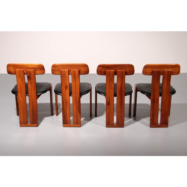 Sapporo Dining Chairs in Walnut by Mario Marenco for Mobilgirgi, 1970s, Set of 4 For Sale - Image 6 of 14