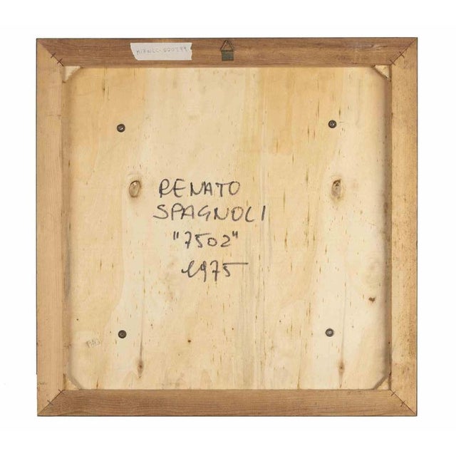 7502 is an artwork made by the Italian artist Renato Spagnoli (Livorno, 1928-Livorno, 2019) in 1975. Mixed media Hand...