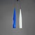 Metal White and Blue Glass Pendant from Vistosi, 1960s For Sale - Image 7 of 7