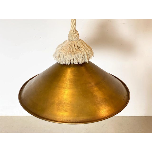 Vintage Brass Pendant Light, 1970s For Sale - Image 5 of 10