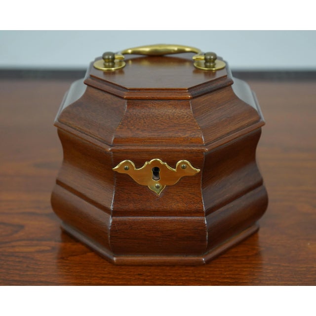 Virginia Metalcrafters Cw-101 Mahogany Tea Caddy For Sale - Image 11 of 11