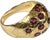 Mid 20th Century 10k Yellow Gold and Ruby Dome Ring Vintage For Sale - Image 5 of 8