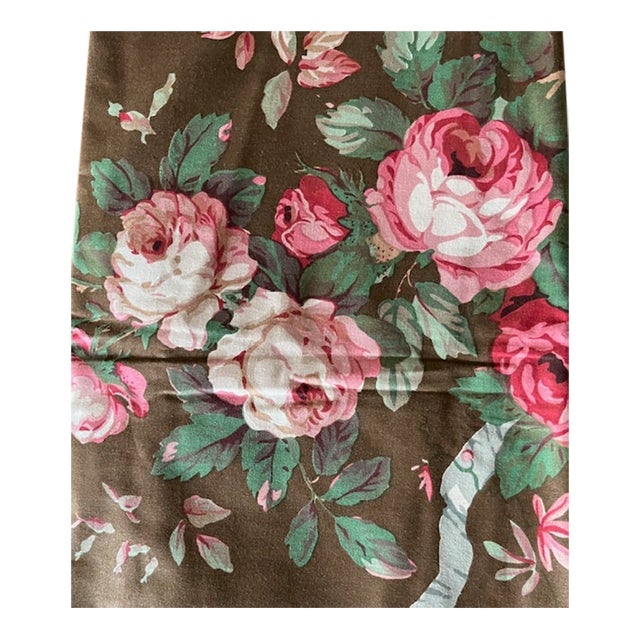 4.7 Yards Rose Cummings Chintzes 'Sackville West' Glazed Cotton Chintz Fabric c.1978 For Sale
