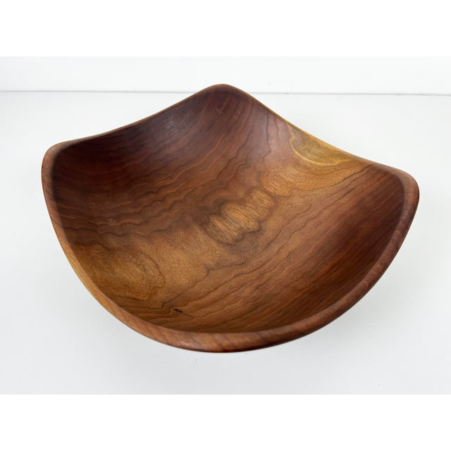 Brown Andrew Pearce Medium Echo Walnut Serving Bowl For Sale - Image 8 of 12