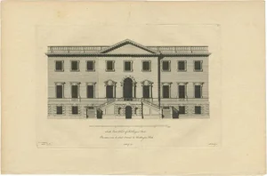 Woolfe, Illustration of the South-East Facade of the Mansion at Kirtlington Park, Print