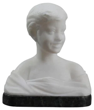 Small Alabaster Bust of Young Boy