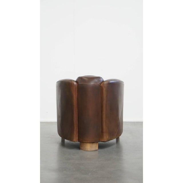 Cowhide Leather Delta Chesterfield Aviator Armchair For Sale - Image 4 of 16