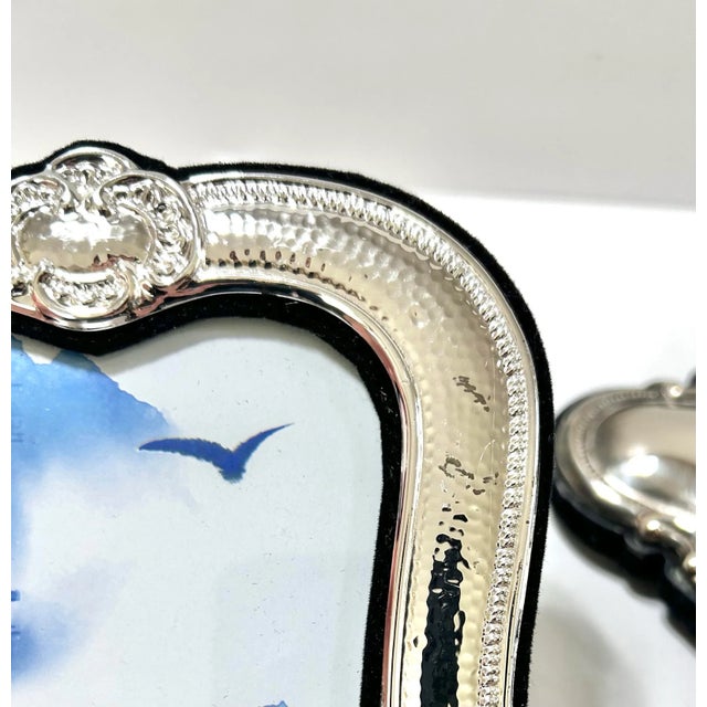 1980s Silver Plate Repoussé Picture Frames - Hollywood Regency Style, Set of 3 For Sale - Image 9 of 10