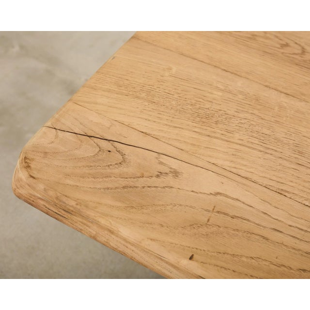 Country French Bleached Oak Farmhouse Dining Table 6.5 Ft For Sale - Image 14 of 18