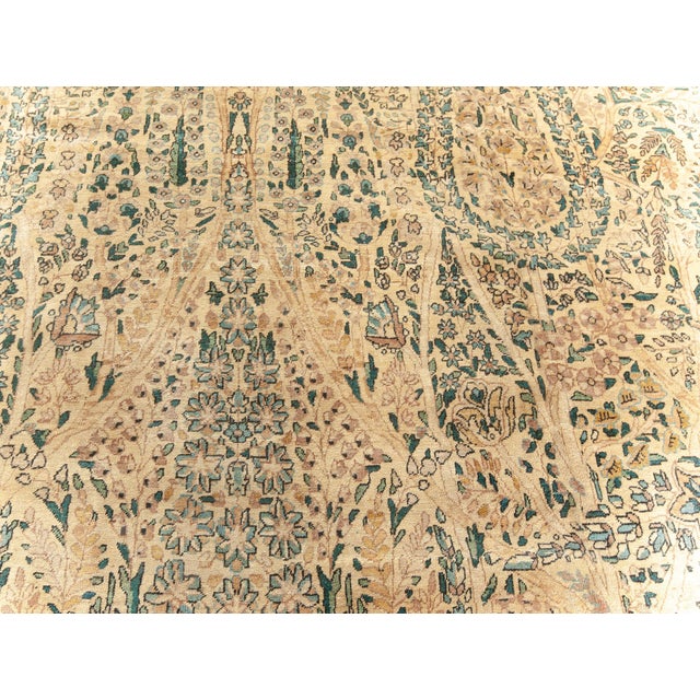 Early 20th Century Authentic Persian Kirman Handwoven Wool Carpet For Sale - Image 5 of 9