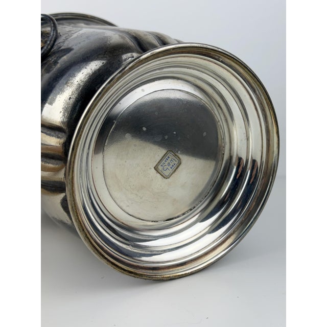 Antique Silver Plated Champagne Bucket with Lion Head Handles, 1920s For Sale - Image 9 of 11