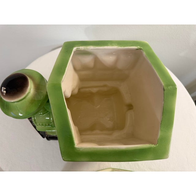 Ceramic 1950s Maurice of California Green & White Ceramic Train Cookie Jar For Sale - Image 7 of 12