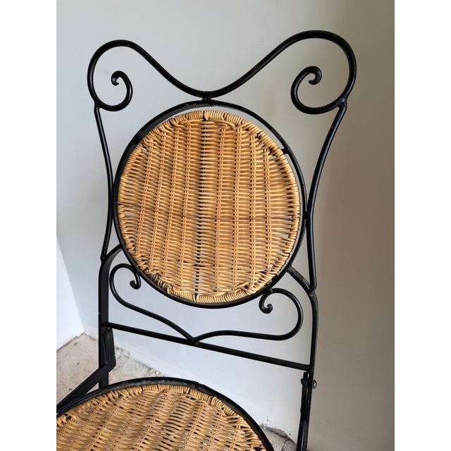 1930s French Iron Bistro Chairs - A Pair For Sale - Image 4 of 11