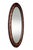 Brown Antique Oval Wood Wall Mirror For Sale - Image 8 of 11