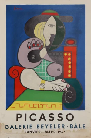 1980s "Galerie Beyeler-Bale" Lithograph After Pablo Picasso