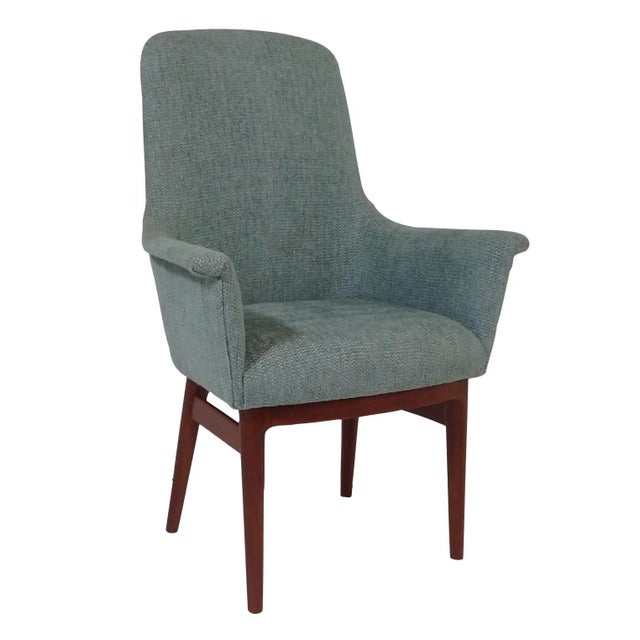 1960s Mid Century Turquoise Dining Chair For Sale - Image 5 of 5