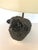 Folk Art Handmade Black Ceramic Sheep Lamp For Sale - Image 3 of 9