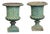 French Pair of 19th Century Cast Iron Urn Planters For Sale