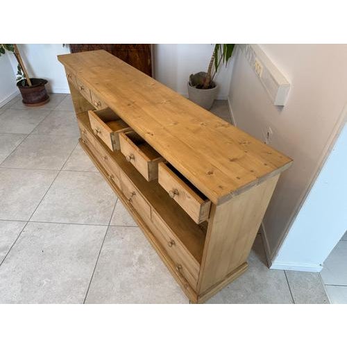 Brown Rustic Chest of 12 Drawers in Oak For Sale - Image 8 of 14