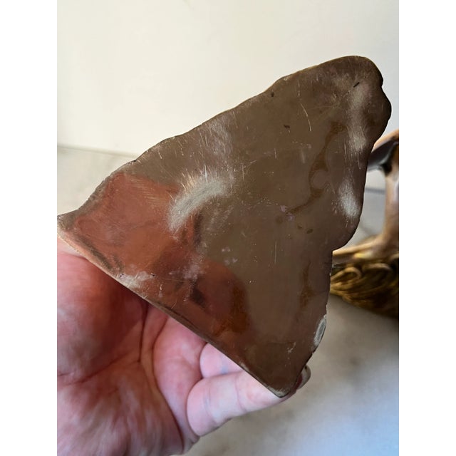 Metal Vintage Brass Delphine Bookends For Sale - Image 7 of 11