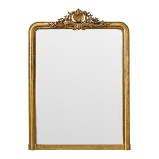 French 19th Century Louis Philippe Gilt Mantel Mirror For Sale
