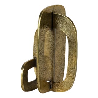 Modernist Sculpture Tall, Brass For Sale