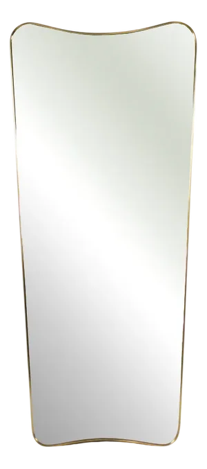 Vintage Shield Mirror in the style of Gio Ponti