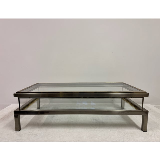1970s Sliding Top Vitrine Coffee Table, 1970s For Sale - Image 5 of 17