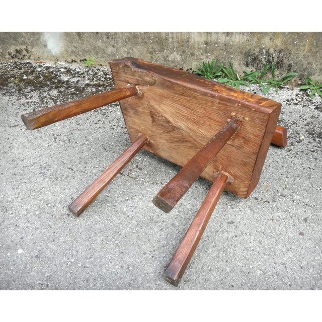 Vintage French Handcrafted Brutalist Chairs, 1960s, Set of 5 For Sale - Image 17 of 18