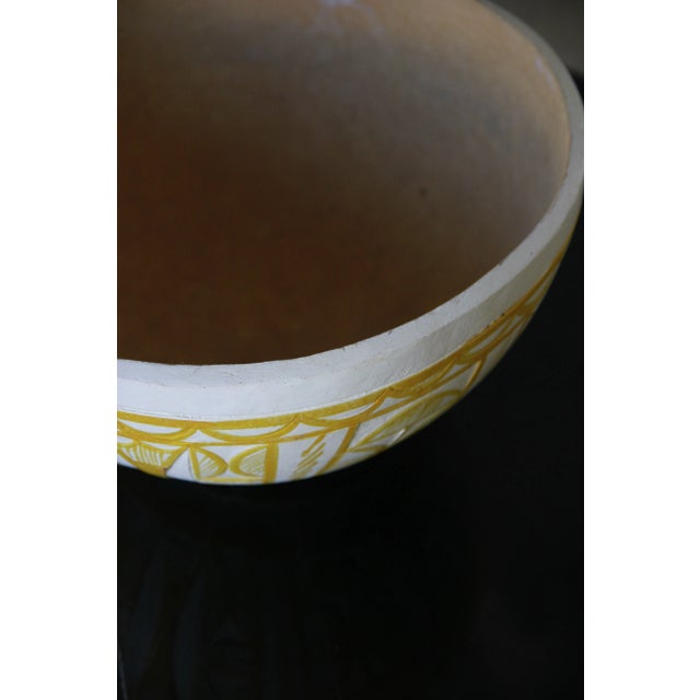 1970s Vintage Hand-Crafted African Tribal Geometric Calabash Gourd Bowl #1 For Sale - Image 5 of 8