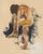 1930 Vintage Abstract Nude Figure Art Print by Zolo Palugyay - 16" X 20" For Sale