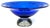 Pairpoint Cobalt Blue Engraved Floral Center Bowl Controlled Bubble Pedestal For Sale - Image 10 of 14