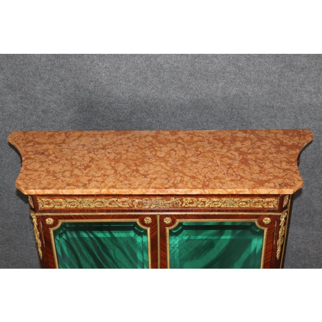 Superb Large French Louis XVI Style Vitrine Attributed to Francois Linke For Sale - Image 11 of 12