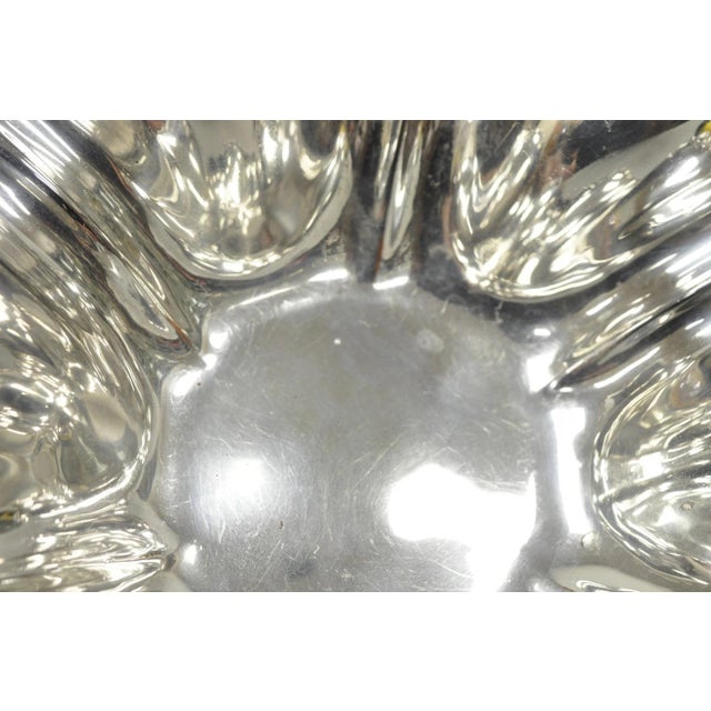 Vintage Victorian Silver Plated Scalloped Candy Dish Fruit Bowl Berry Design For Sale - Image 12 of 17