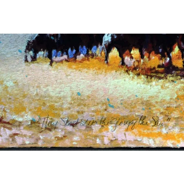 1990s Earl Biss "They Stood Like the Glory of the Sun" Hand Signed Print For Sale - Image 9 of 12