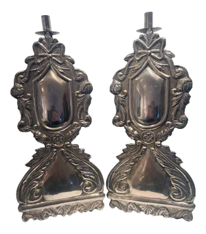 Vintage Sterling Silver Candle Sticks - a Pair