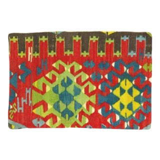 Vintage Hand Woven K37 Pillow 16" X 24" For Sale