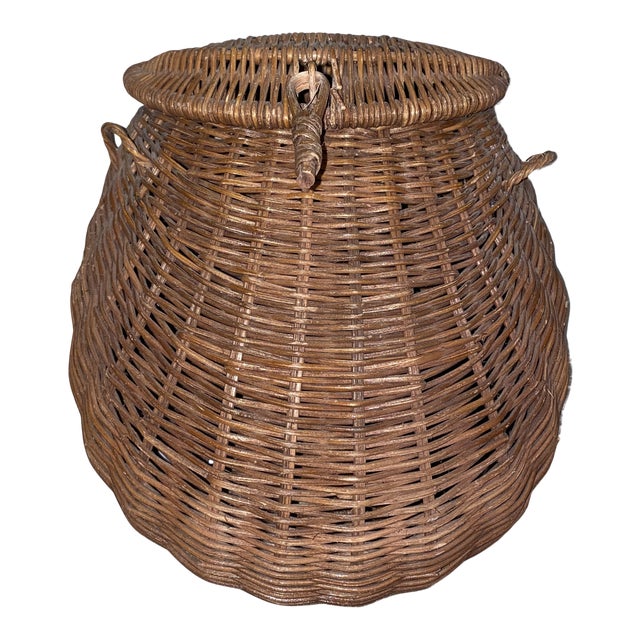 Vintage Wicker Fishing Creel Chairish