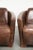 Cowhide Aviator Armchairs in Warm Brown Color, Set of 2 For Sale - Image 10 of 14