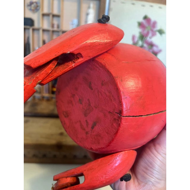 Vintage Handmade Humpty Dumpty Wooden Shelf Decor For Sale - Image 9 of 9