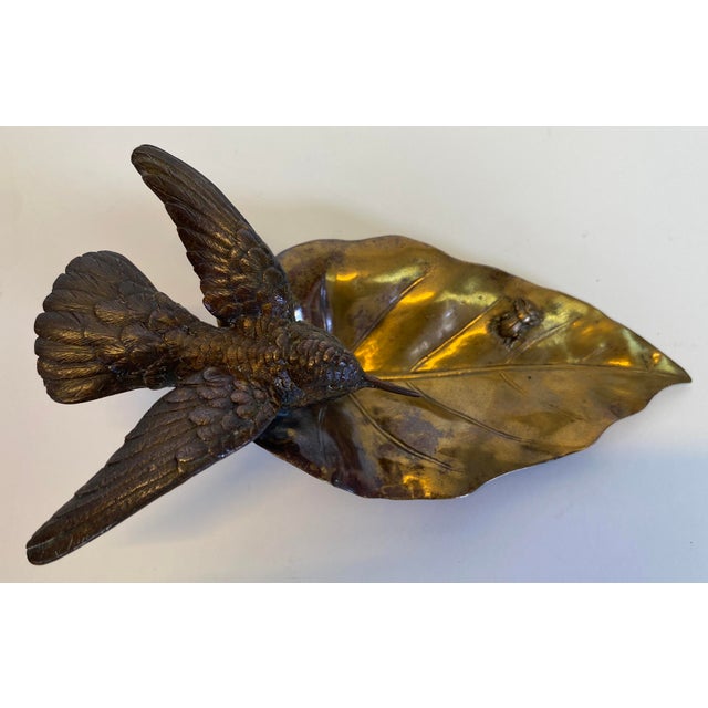 Early 20th Century French Art Deco Bronze Hummingbird Vide-Poche Attributed to Louis-Albert Carvin For Sale - Image 5 of 7