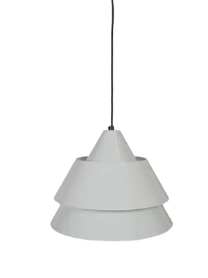 White Lacquered Pendant Lamp Zone by Jo Hammerborg for Fog & Morup, Denmark 1969