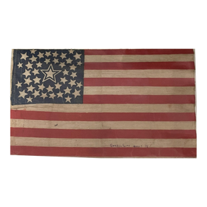 Real Antique 42 Star Flag With Halo Star Arrangement- Unframed Circa 1889