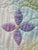 Tulip Wreath Floral Patchwork Quilt Pastel Yellows Purples Greens Appliqué No Holes 1940's For Sale - Image 9 of 16