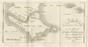 Map of Tierra Del Fuego and the Straits of Magellan and Le Maire, 1760s